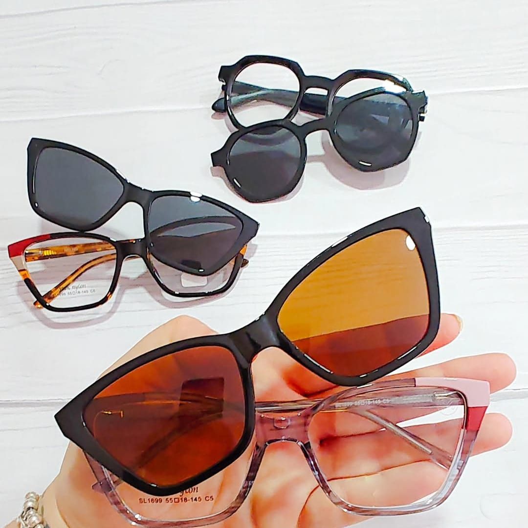Anteojos de sol con clip polarizado disponibles en Confort Óptica